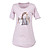  Maniche ricamare paillettes breve giro donne t-shirt Collo (4201bc018-0736)