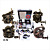  kit profesional de la máquina del tatuaje conjunto completo con 4 máquinas de tatuaje (035903.17c054)