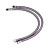  2 tuyaux flexibles en acier inoxydable robinet d'eau (0913-5d76)