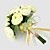 elegant weiß / grün rund Brautstrauss / Brautstrauß mit Chiffon Dekoration (0797-sim013)