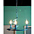  aegean estilo mar vela azul 3-luz de luz de ferro pendurado (0925-6001-3b)