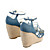  top kwaliteit denim bovenste hoge hakken sleehak met sjerp speciale gelegenheid schoen / fashion schoen (0985-k964)