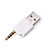  3,5 mm para adaptador usb cargador convertidor para ipod shuffle-2 (blanco)