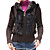  manches poils de lapin long avant vêtements pull à glissière / fourrure des femmes et en cuir (ff-e-bk0736010)