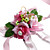  mooie roze zijden roos met chiffon decoratie huwelijk / bruids pols bloem