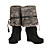  schoenleest hoge hakken korte laars met imitatie wol mode-schoen (1131-3386-8)