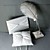  Classic Wedding Collection Set In White Satin (3 Pieces)