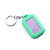  3-LED blanche lumière solaire de porte-clés torche alimenté auto-recharge-vert