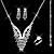  prachtige cz zirconia huwelijk bruids sieraden set (inclusief ketting, earing, ring, armband) (0986-S002)