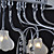  22-light K9 Crystal Ceiling Light With Mini Floral Glass Lampshade (0942-98012-C-22)