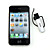 écouteurs bluetooth métalliques d'argent pour 4/3g/3gs iphone (en veille talk/100-hour 7 heures)