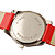  elegante decoração clássica mostradores pu pulseira de couro mulheres assistem homens - vermelho