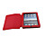  Estuche Duro de Cuero PU + Soporte para el Apple iPad - En Rojo