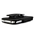  Skal + Hylster Bælte Clip Combo Cover til iPhone 4 (sort)