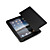  Case de Protecção de Pele PU + Suporte para iPad (Preto)