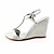  Satin Upper Wedge Heel Sandals With Rhinestone Wedding Shoes.More Colors Available