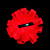  satin rouge avec strass coiffe de mariée mariage