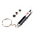  2 in 1 LED & Red Laser Pointer Flashlight with Keychain  Black