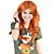  Capless Long High Quality Synthetic Orange Curly Hair Wig