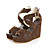  tomaia in camoscio tacco partito cuneo / scarpe da sera (1247-qm1565-2) più colori disponibili