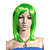  Capless Medium Length High Quality Synthetic Green Straight Hair Wig