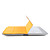  coolste beschermende auto wake-up/sleep lederen hoes voor iPhone 2 - oranje