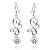  Argento 925 / strass con orecchini placcatura in platino
