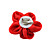  satijn met bloem / corsage imitatie parel