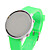  unisex gelé sports stil krystal runde spejl ansigt rødt lys ført armbåndsur - grøn