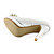  satijn bovenste naaldhak peep toe / pompen met strass / imitatie parel bruiloft bruids schoenen