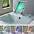  Color Changing LED Waterfall Widespread Bathroom Sink Faucet (Chrome Finish)