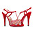  Leather Upper Stiletto Heel Peep Toe With Rhinestone Party/ Evening Shoes