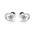  prata encantador 925 / strass brincos com chapeamento de platina