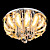  luxe rvs 7-light ronde inbouw bloemen uitgerust met kristallen druppels