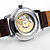  Montre Automatique avec Gravure pour Homme, En Cuir PU