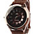  Chrysanthemum Design Quartz Wrist Watch For Men Women(Brown)