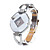  Brown PU Leather Band Women's Quartz Wrist Watch with Crystal Decoration