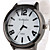  silicone grande banda clássica de discagem moda quartzo relógio mulheres homens casual - branco