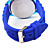  Fashionable Quartz Wrist Watch with Blue Silicone Band