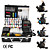  4 Cast Iron Tattoo Gun Kit for Lining and Shading (40 8ml Colors Included)