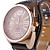  Unisex Big Dial Style PU Leather Quartz Wrist Watch (Brown)