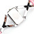 Pink PU Leather Band Women's Quartz Wrist Watch with Crystal Decoration