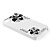  Premium Hard Case with Crystals for iPhone 4 (Black Flower)