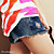  paillettes nier shorts