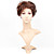  Lace Front Short High Quality Synthetic Dark Brown Curly Hair Wig