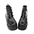  skid zolen 3 "cone hak zwart pu lolita schoenen