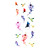  5 Pcs Feather Waterproof Temporary Tattoo(19m*9cm)