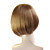  Capless Bob Style 100% Japanese Kanekalon Fiber Light Brown Straight Hair Wig