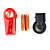  1 & 2 led bike luce stroboscopica di sicurezza con il supporto - xc-744 (2 x AAA)