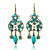  Antique Bronze-plated Turquoise Style Earring
